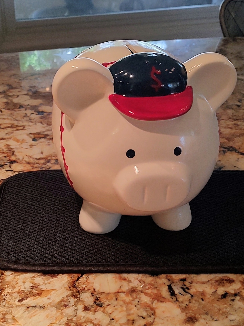 Target White and Red Kid's Large Piggy Bank